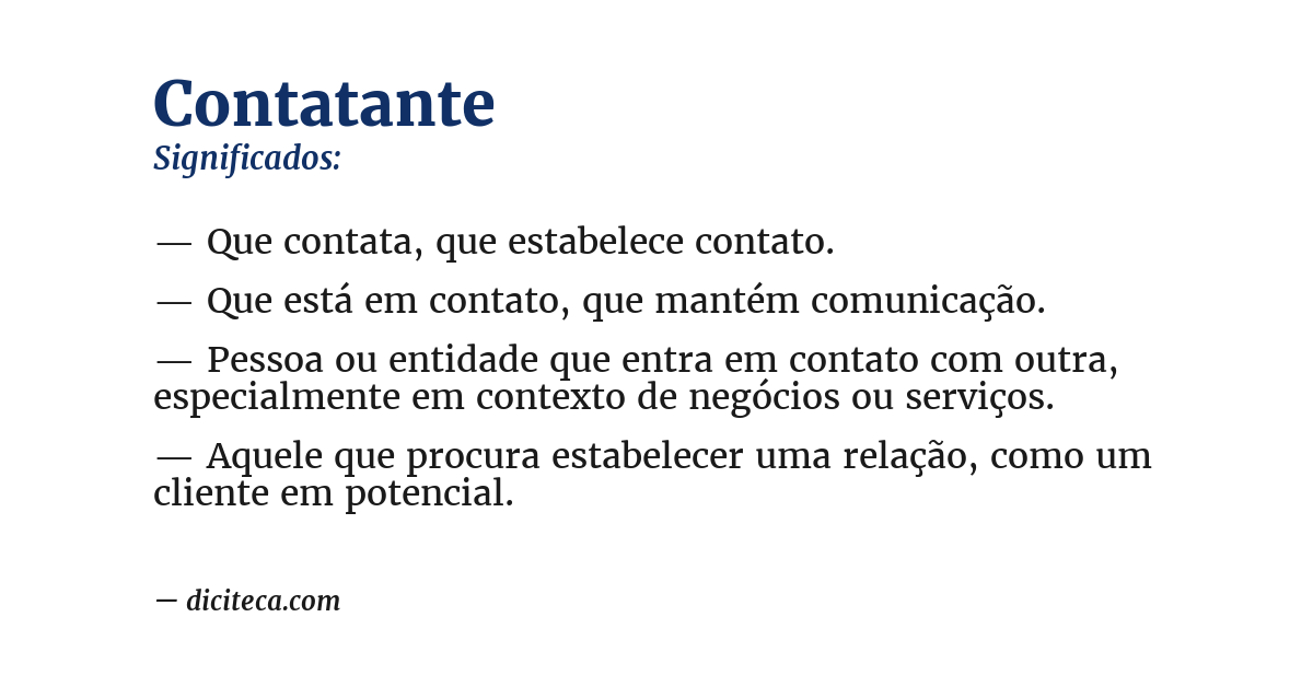 Significado de contatante