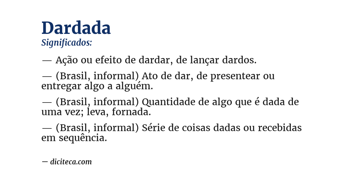 Significado de dardada