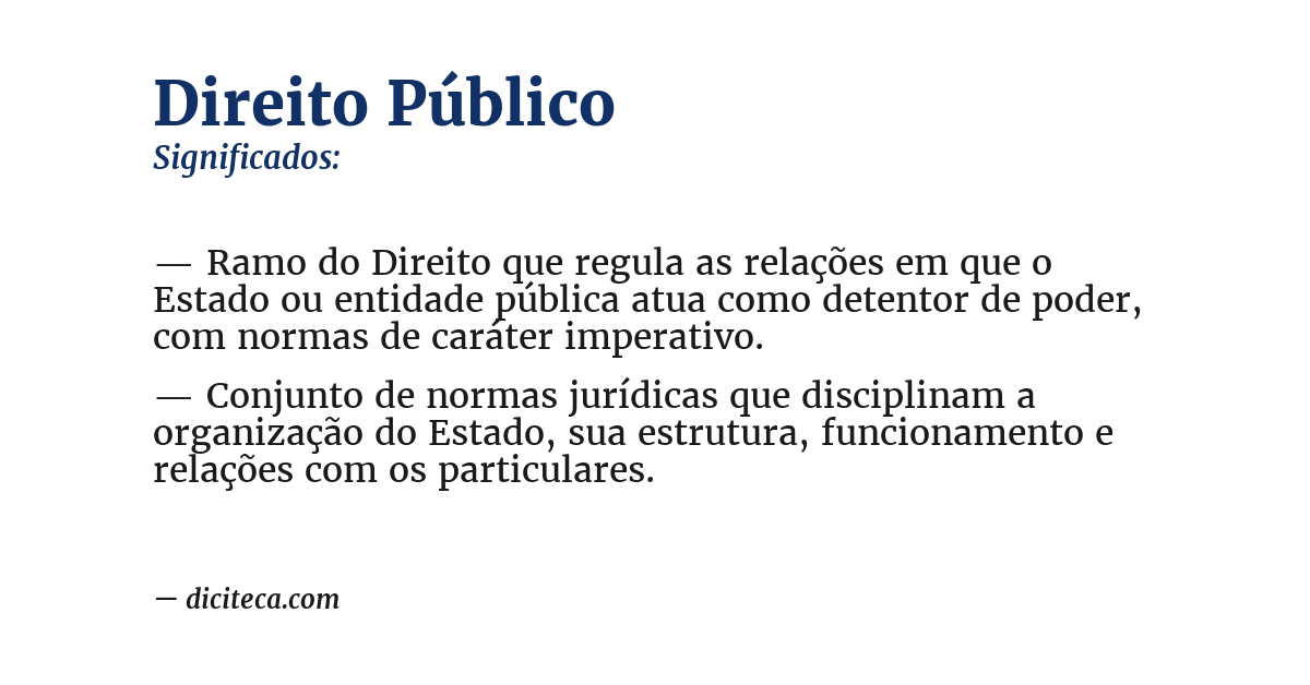 Significado de direito público