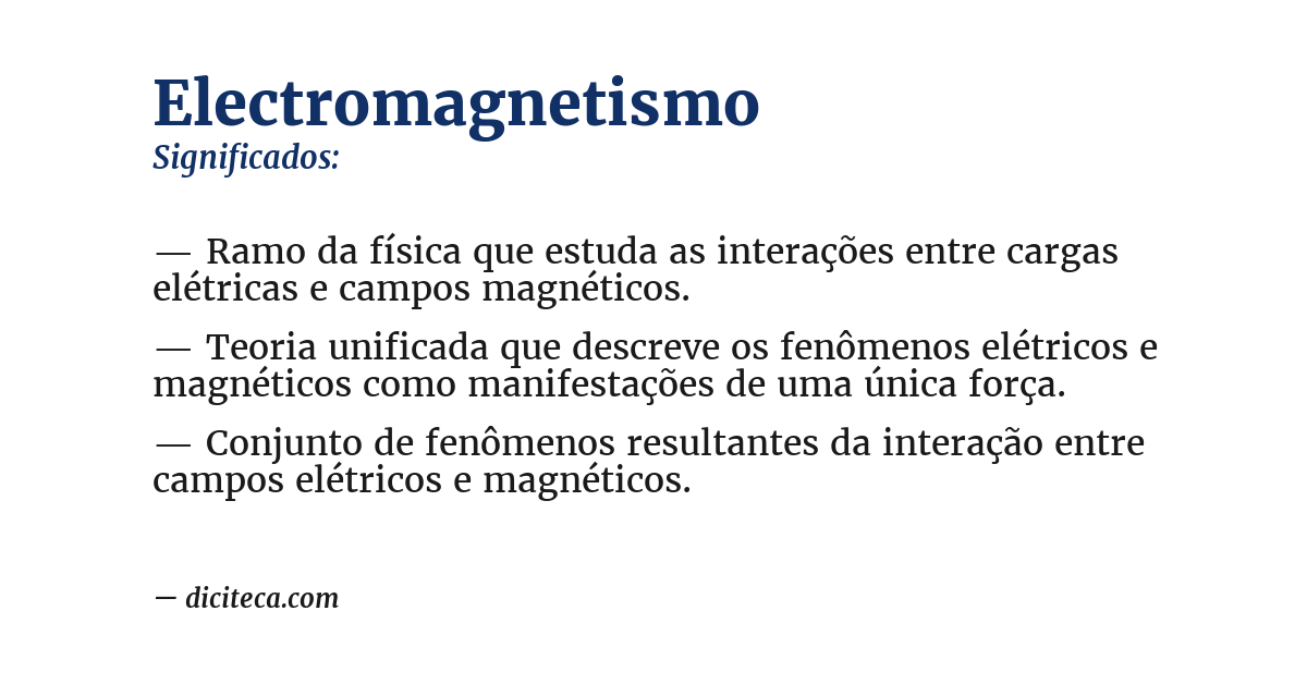 Significado de electromagnetismo