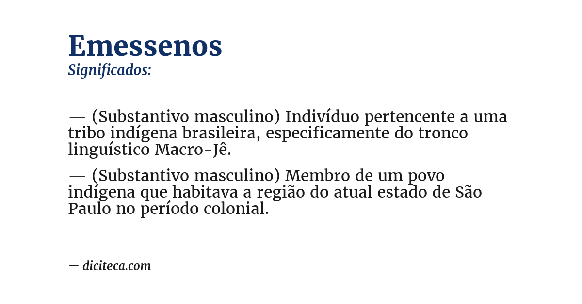 Significado de emessenos