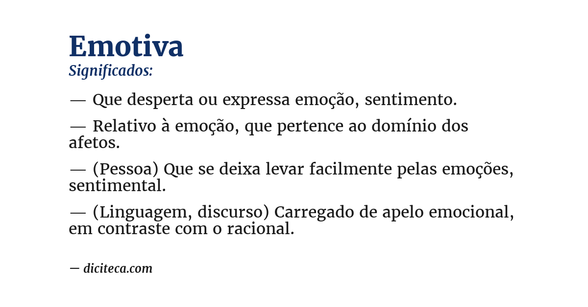 Significado de emotiva