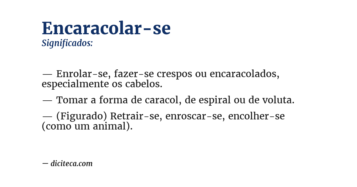 Significado de encaracolar-se