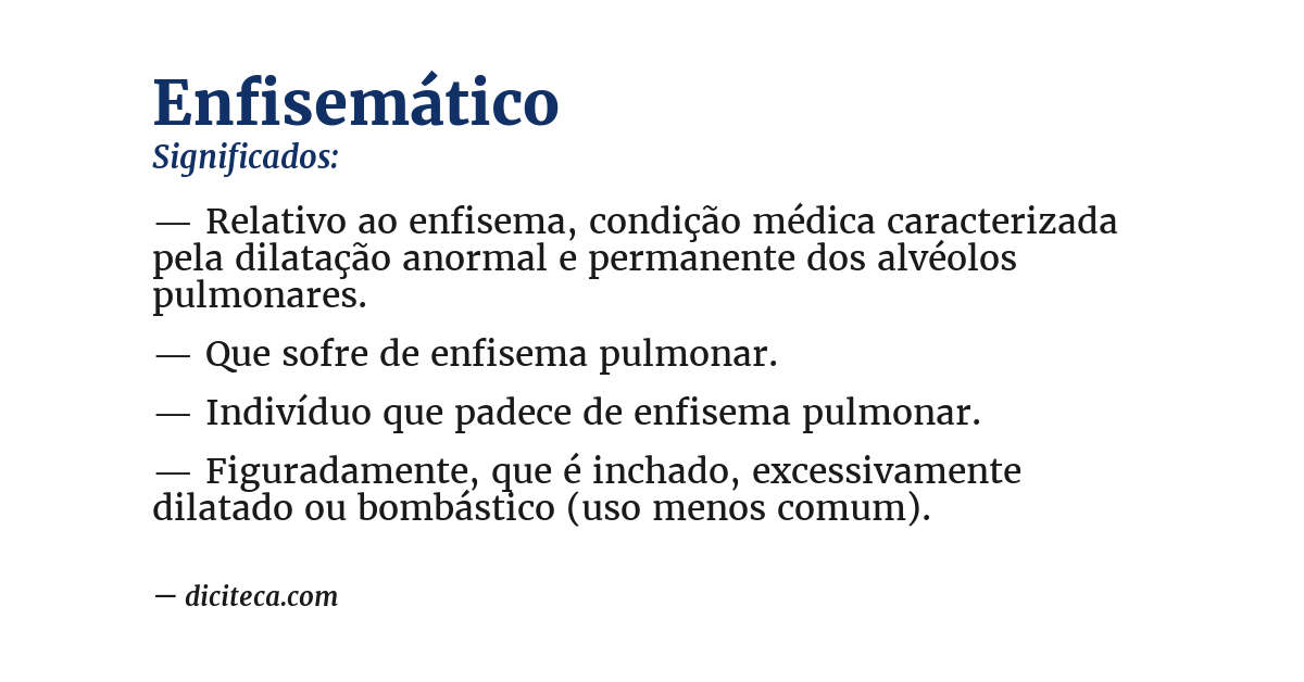 Significado de enfisemático