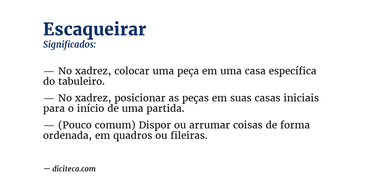 Significado de escaqueirar