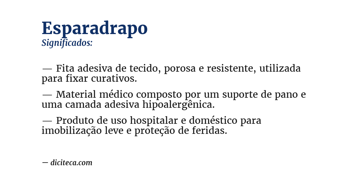 Significado de esparadrapo
