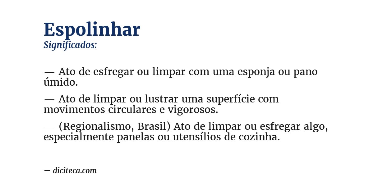 Significado de espolinhar