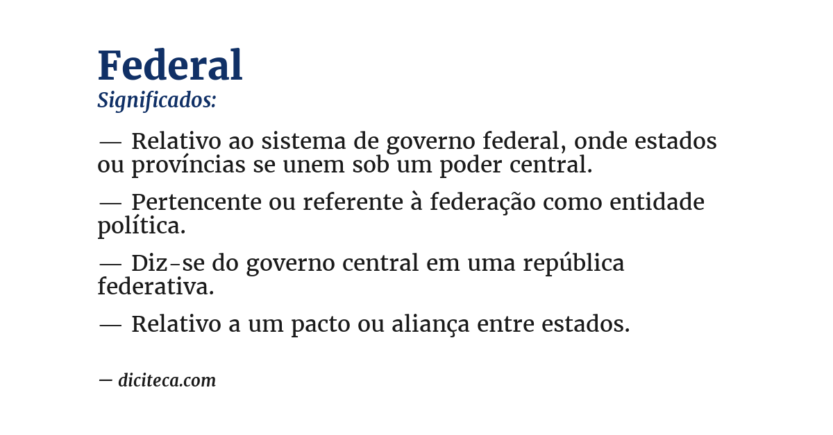 Significado de federal