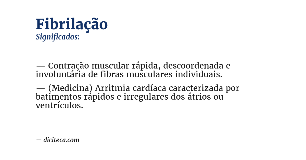 Significado de fibrilação