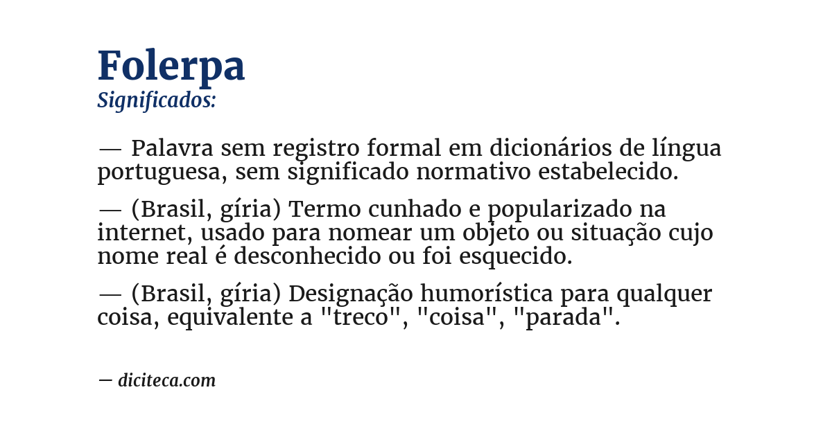 Significado de folerpa