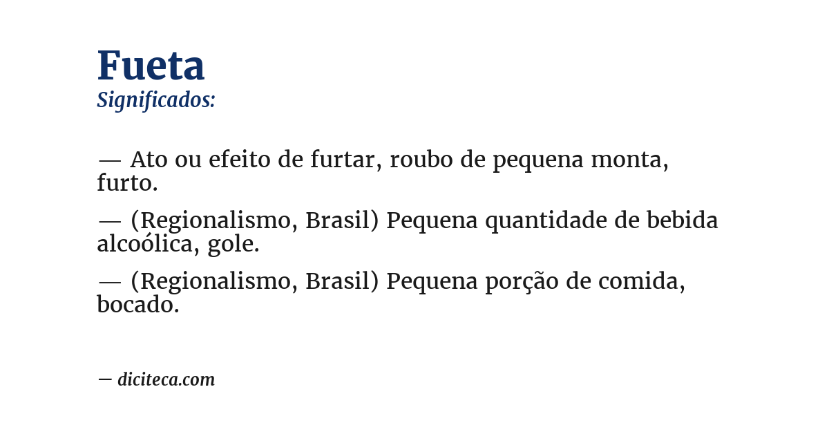 Significado de fueta