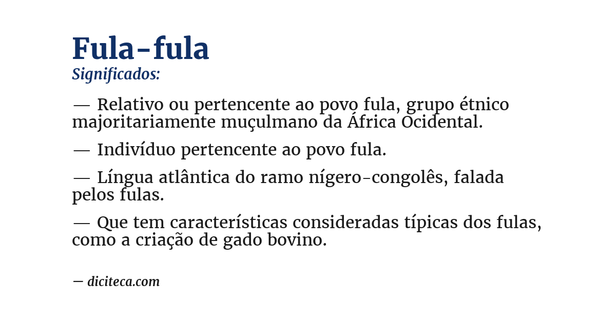 Significado de fula-fula