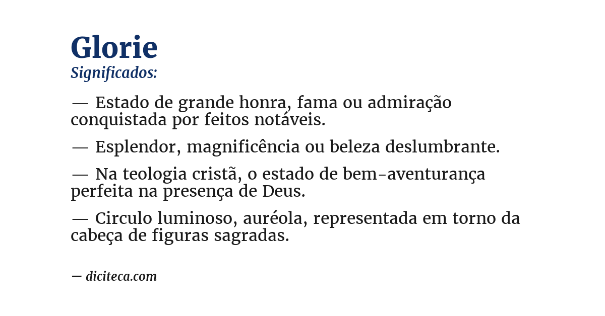 Significado de glorie