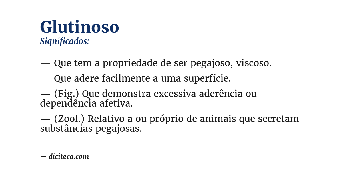 Significado de glutinoso
