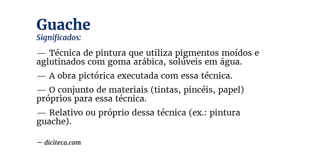 Significado de guache