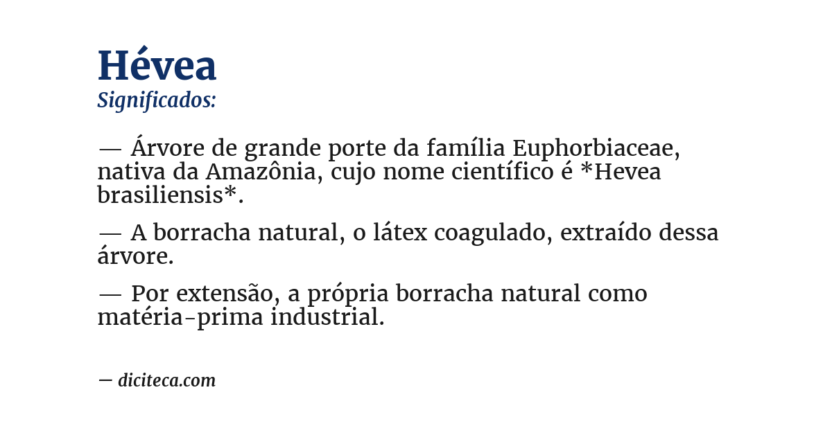 Significado de hévea