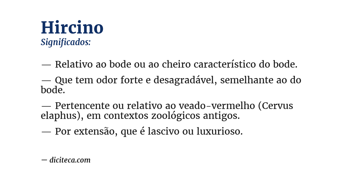 Significado de hircino