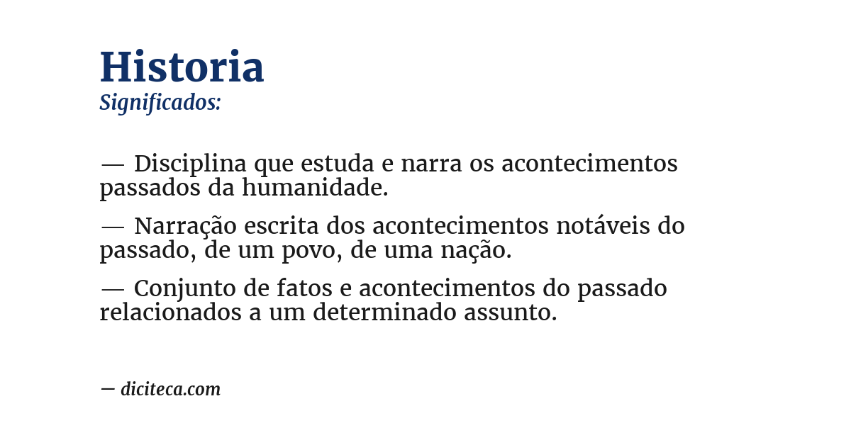 Significado de historia