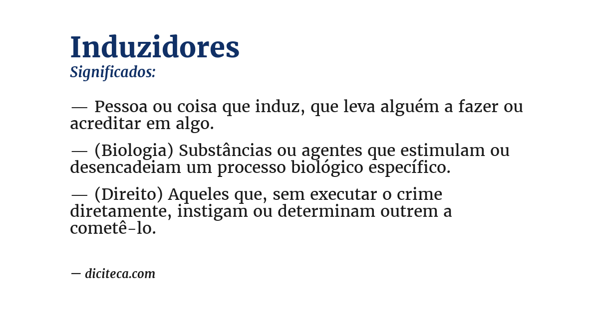 Significado de induzidores