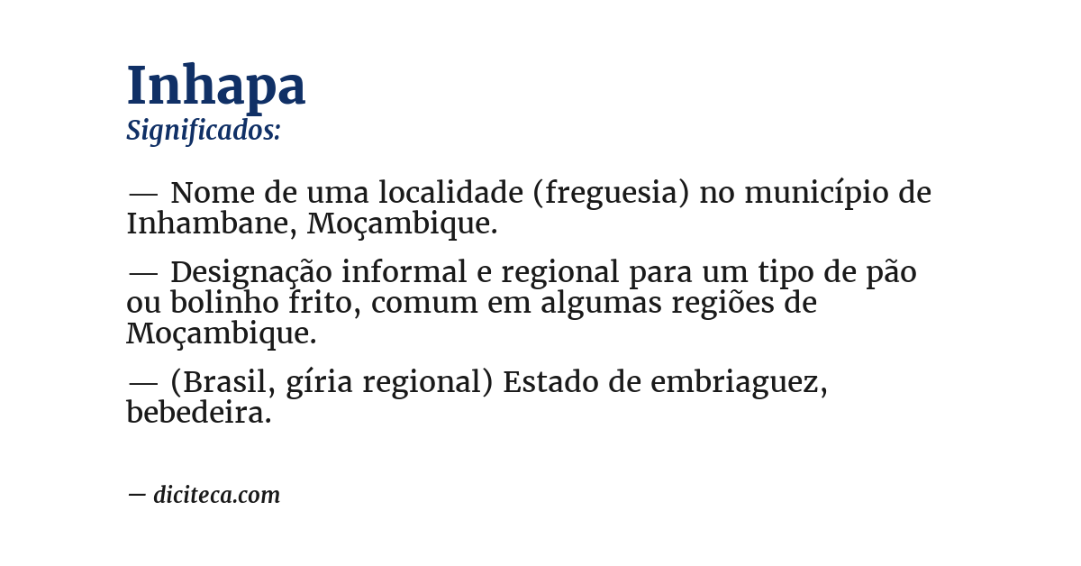 Significado de inhapa