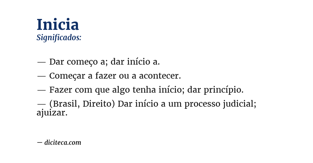 Significado de inicia
