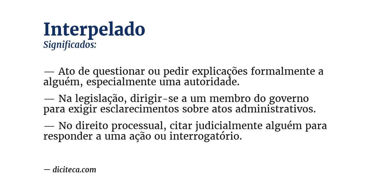 Significado de interpelado