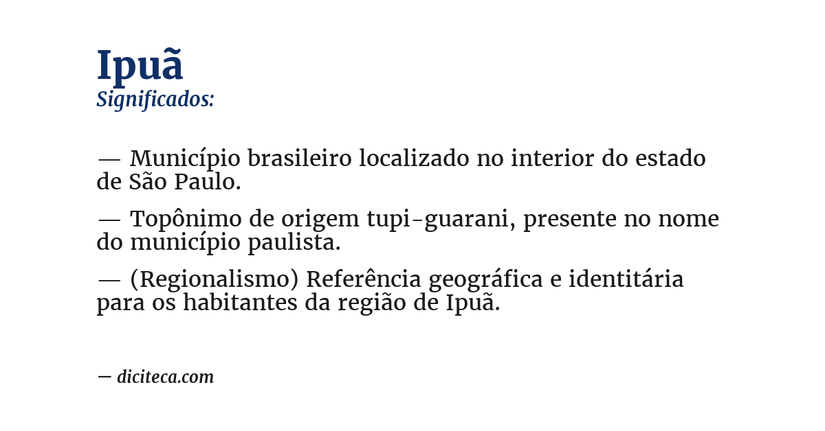 Significado de ipuã