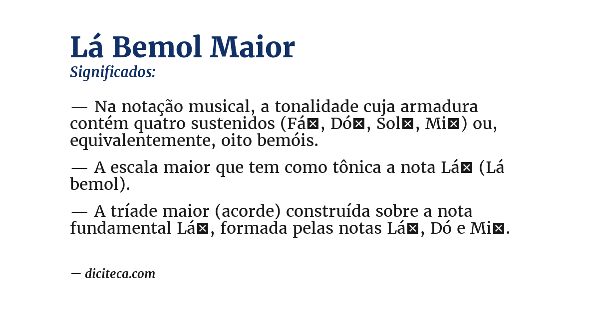 Significado de lá bemol maior
