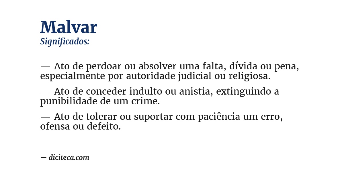 Significado de malvar