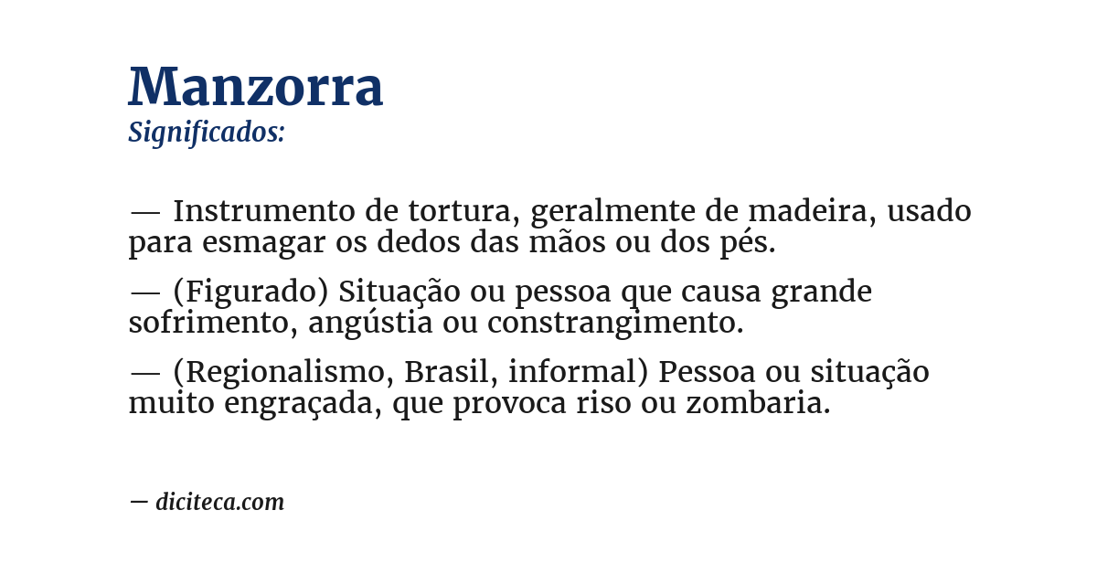 Significado de manzorra