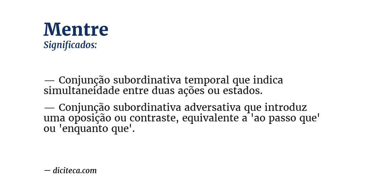 Significado de mentre