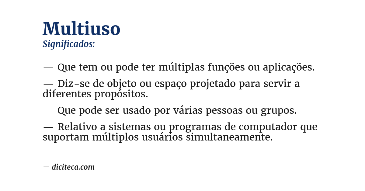 Significado de multiuso