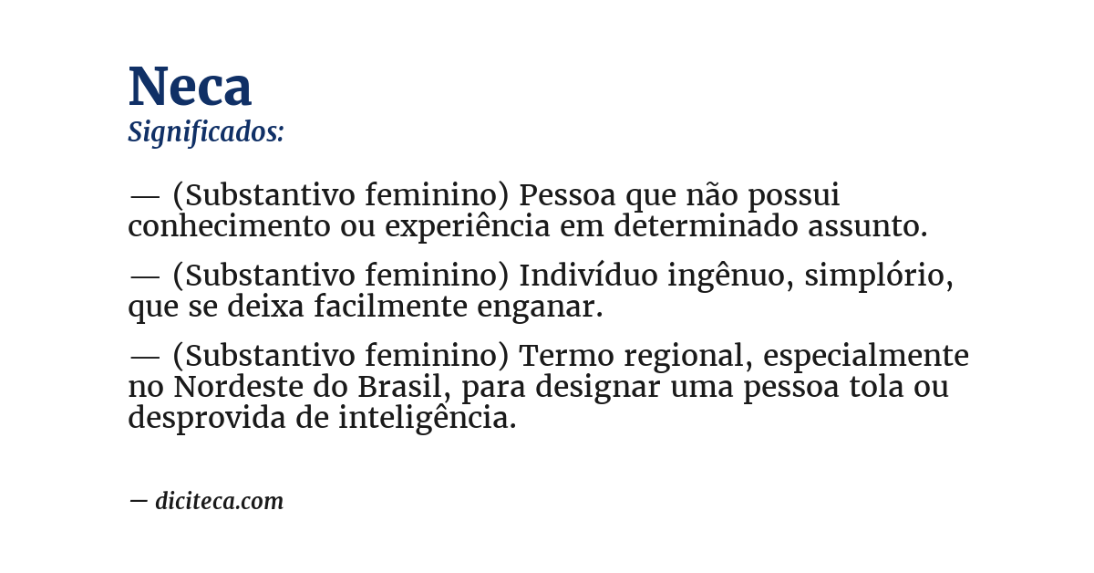 Significado de neca