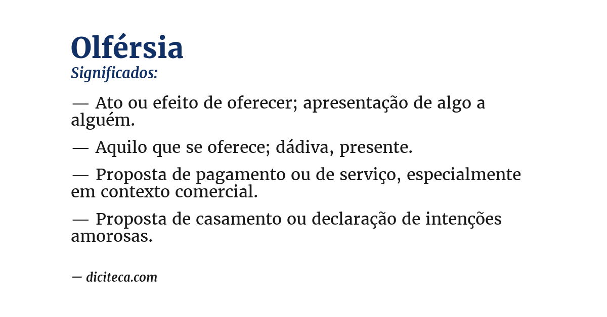 Significado de olférsia