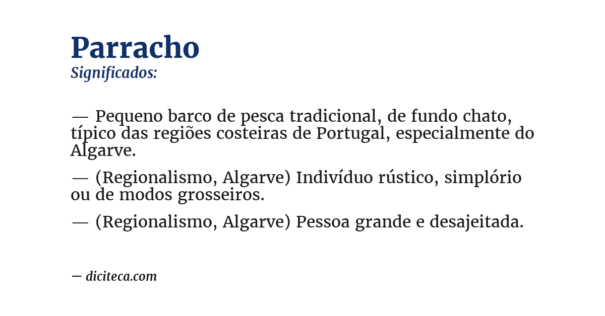 Significado de parracho