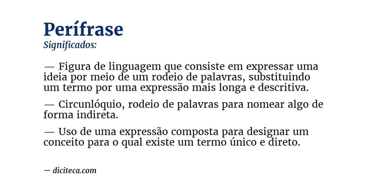 Significado de perífrase