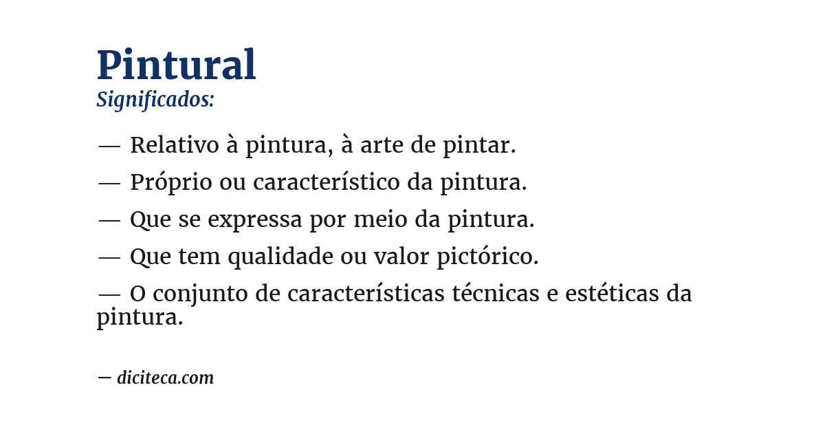 Significado de pintural