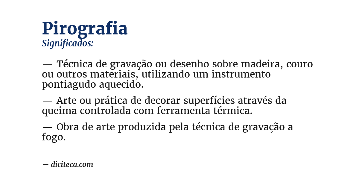 Significado de pirografia