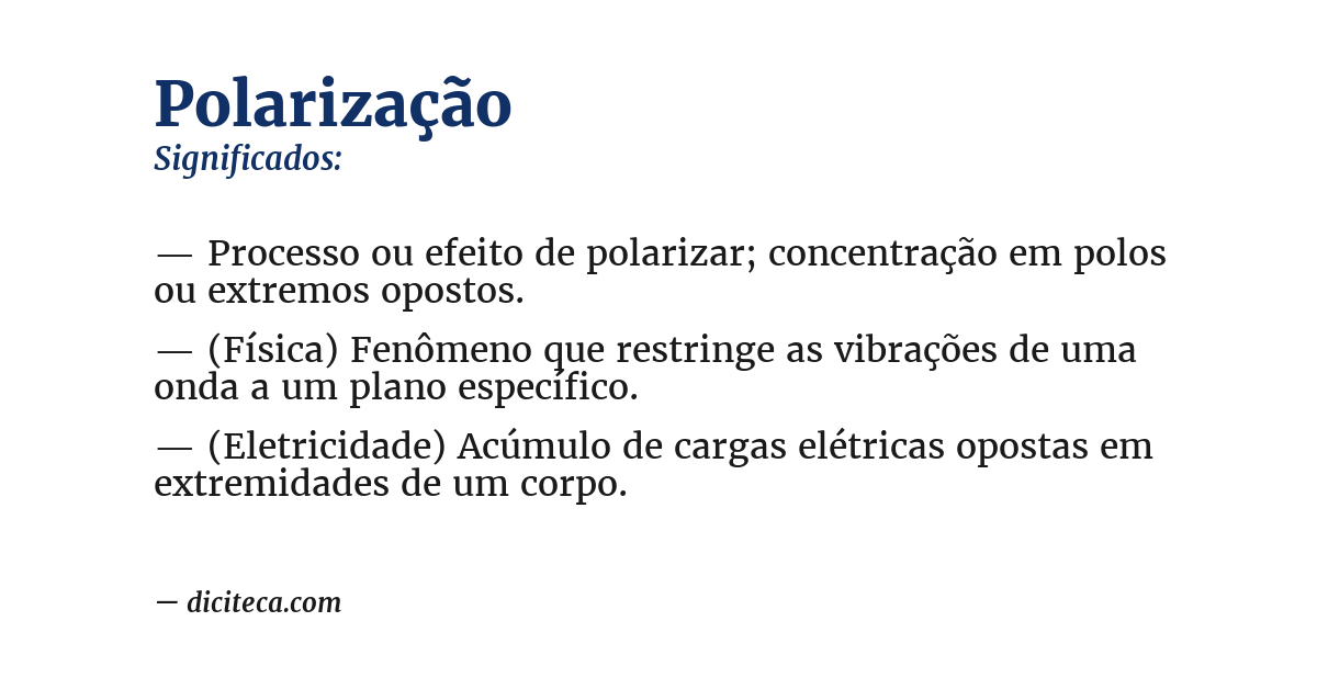Significado de polarização