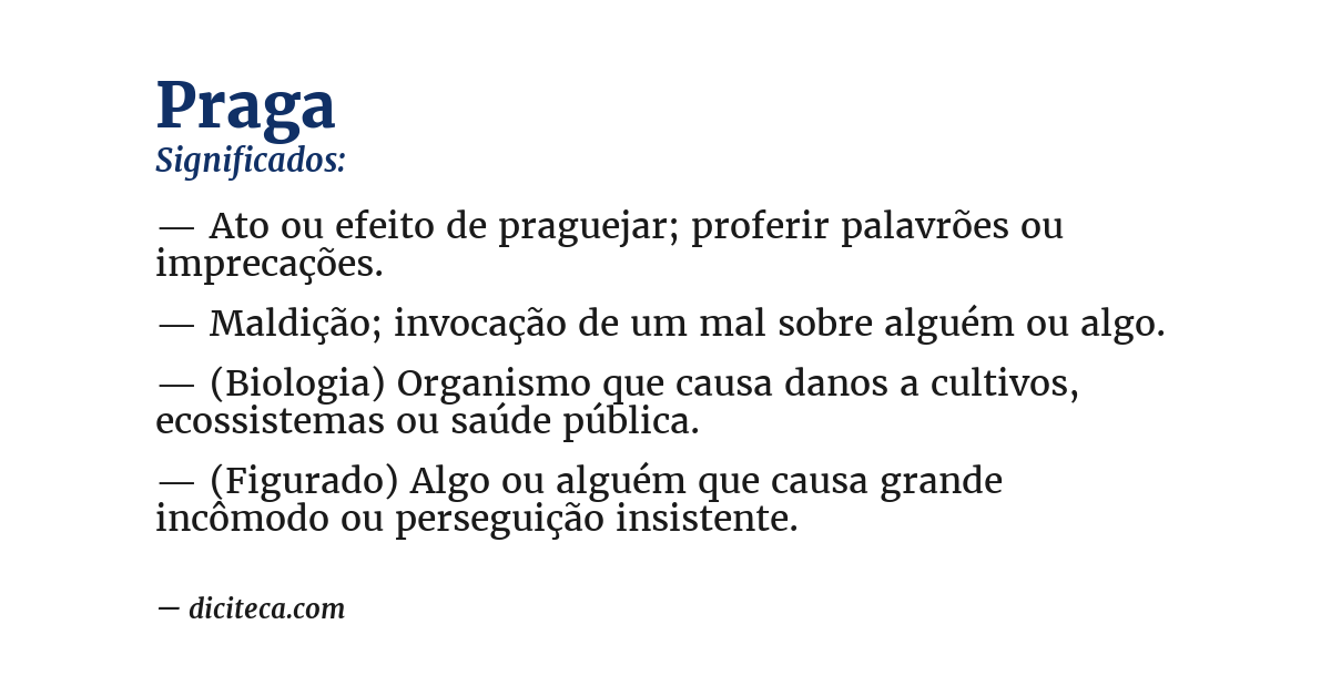 Significado de praga
