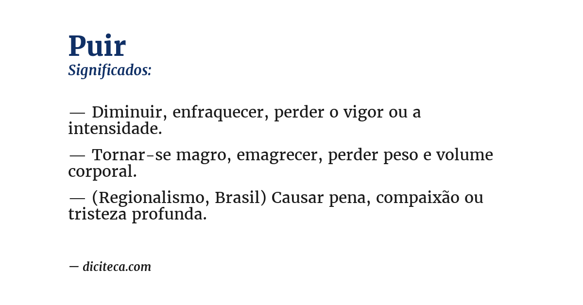 Significado de puir