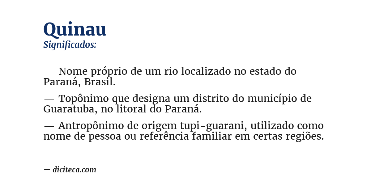 Significado de quinau