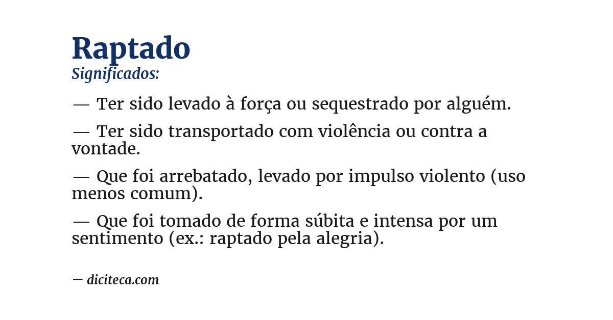Significado de raptado