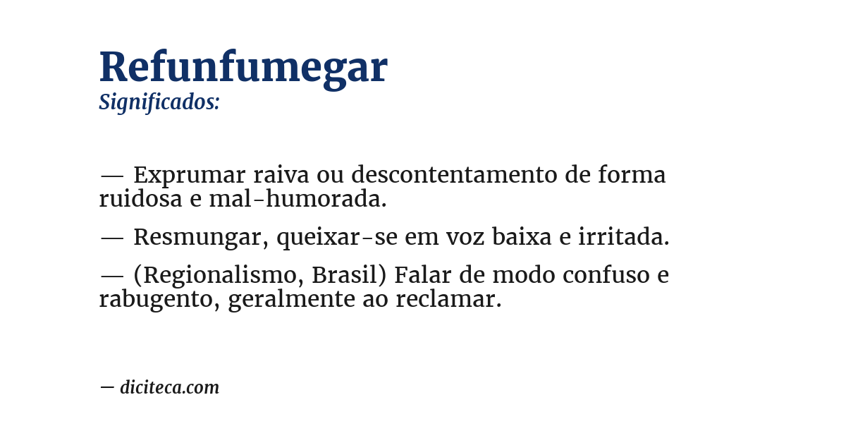 Significado de refunfumegar