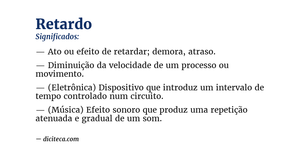 Significado de retardo
