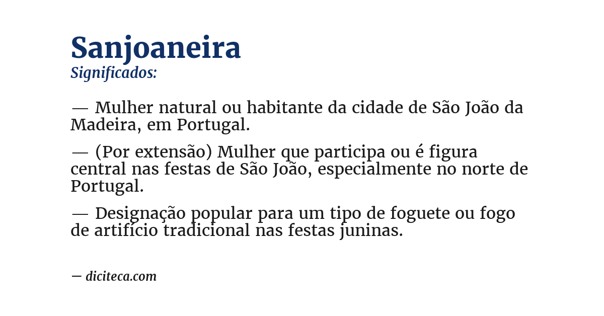 Significado de sanjoaneira