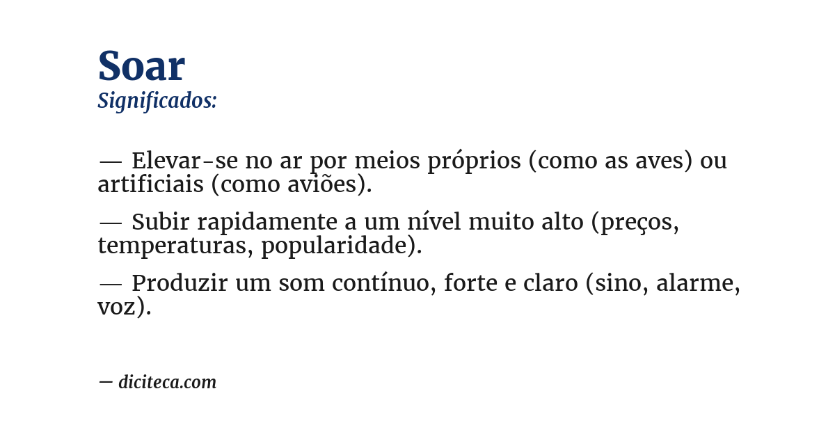 Significado de soar