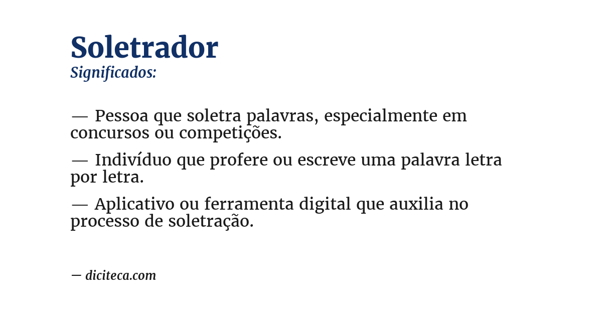 Significado de soletrador