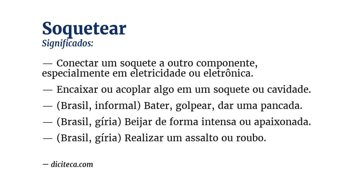 Significado de soquetear