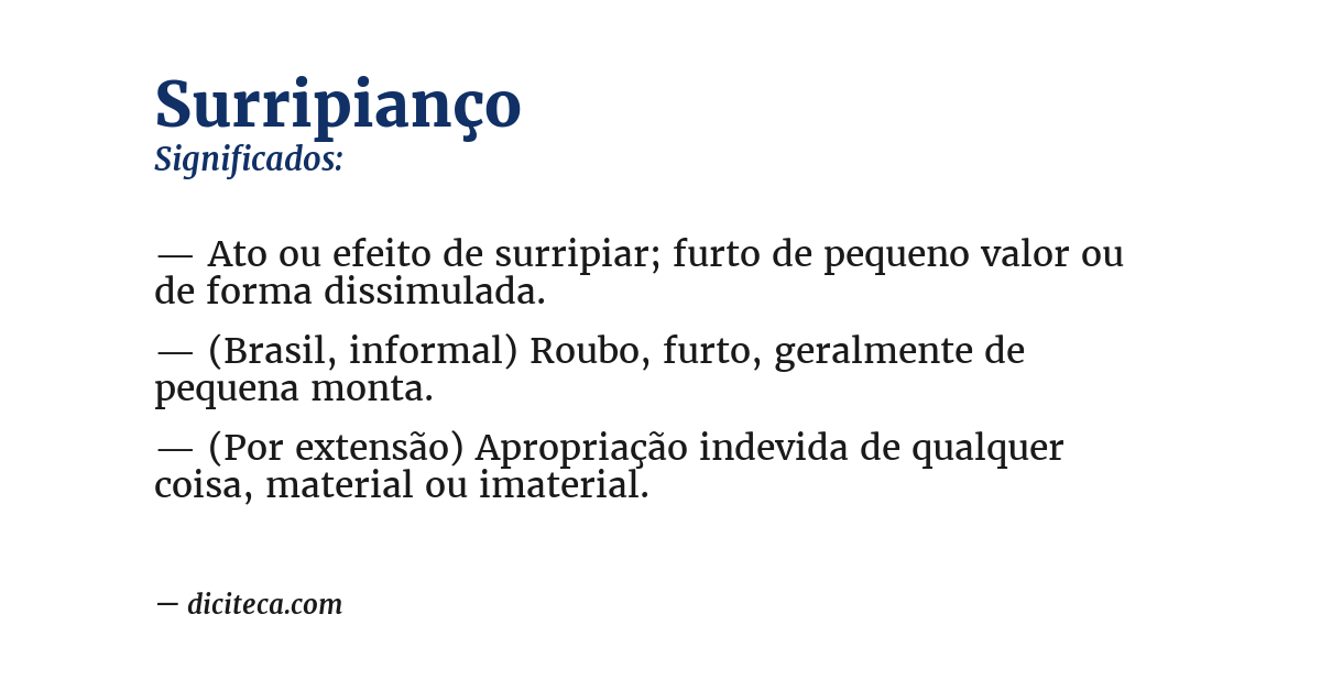 Significado de surripianço